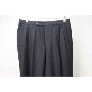 Rota Solid Blue 100% Wool Dress Pants Trousers Sz 48 EU NEW